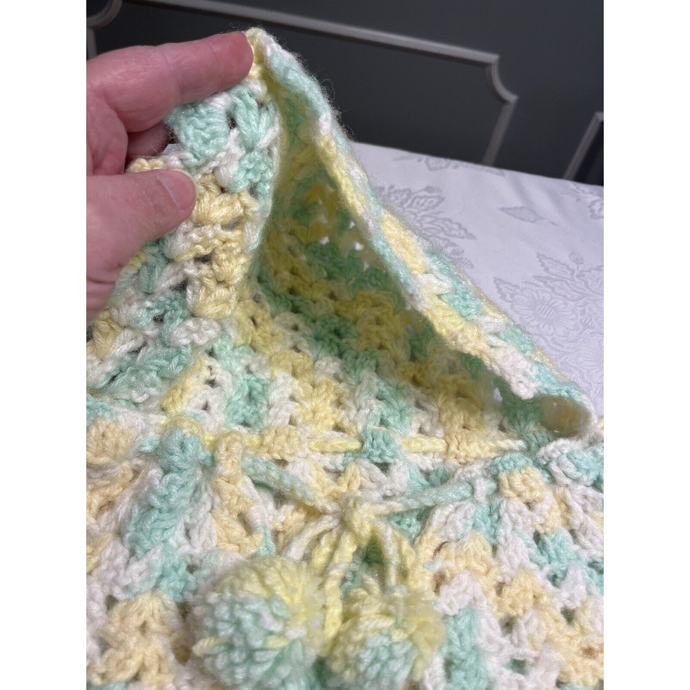 Handmade Crocheted Baby Hooded Cape Poncho Blanket Wrap - Picture 3 of 13